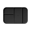 Органайзер Spigen Sectional Catchall Tray LD403 (AHP10136) - четири отделения, място за стойка за телефон, противоплъзгаща основа, полиуретан - Черен
