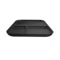 Органайзер Spigen Sectional Catchall Tray LD403 (AHP10136) - четири отделения, място за стойка за телефон, противоплъзгаща основа, полиуретан - Черен