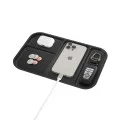 Органайзер Spigen Sectional Catchall Tray LD403 (AHP10136) - четири отделения, място за стойка за телефон, противоплъзгаща основа, полиуретан - Черен
