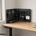 Органайзер за бюро Spigen Clamp-on Rail Desk Pegboard LD405 (AHP11400) - със сменяеми държачи / аксесоари, метален панел - Черен