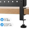 Органайзер за бюро Spigen Clamp-on Rail Desk Pegboard LD405 (AHP11400) - със сменяеми държачи / аксесоари, метален панел - Черен
