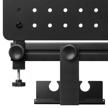 Органайзер за бюро с монтаж чрез скоба Clamp-on Rail Desk Pegboard LD406 (AHP11401) - Spigen - Черен