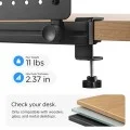 Органайзер за бюро с монтаж чрез скоба Clamp-on Rail Desk Pegboard LD406 (AHP11401) - Spigen - Черен