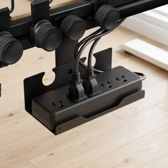 Органайзер за бюро с монтаж чрез скоба Clamp-on Rail Desk Pegboard LD406 (AHP11401) - Spigen - Черен
