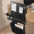 Органайзер за бюро с монтаж чрез скоба Clamp-on Rail Desk Pegboard LD406 (AHP11401) - Spigen - Черен