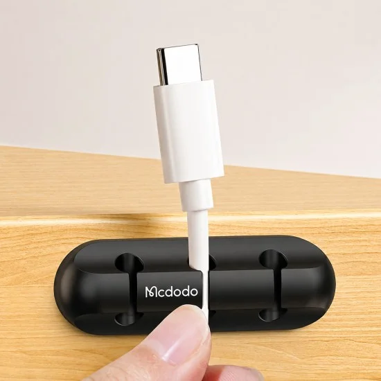 Органайзер за кабели Mcdodo (WF-5960) (2 броя) - 7 слота, 3 слота, силиконов - Сив