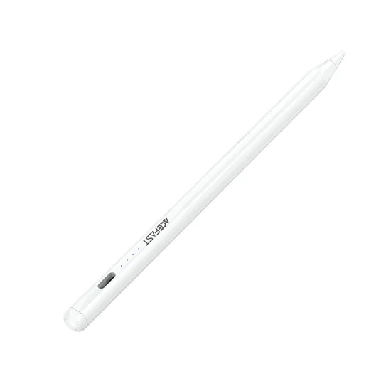 Писалка Acefast Stylus Pen (V1) - Universal, Active, Capacitive, с вграден магнит, Auto Shutdown, LED, 130mAh, Type-C - Бяла