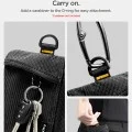 Портфейл за карти Spigen Soft Card Holder LF300 (AFA11229) - побира до 10 карти и банкноти, найлон, RFID защита - Черен