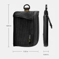 Портфейл за карти Spigen Soft Card Holder LF300 (AFA11229) - побира до 10 карти и банкноти, найлон, RFID защита - Черен