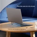 Поставка за лаптоп (2 броя) Laptop Holder (LUZC000013) - Сгъваем дизайн, Самозалепваща, Цинкова сплав - Baseus - Сив