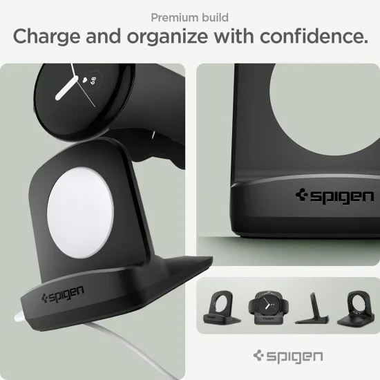 Поставка за зарядно Spigen Google Pixel Watch Charger Stand S354 (AMP05796) - за Google Pixel Watch 1 - Черен