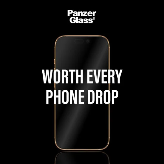 Поверителен стъклен протектор PanzerGlass® Ultra-Wide Fit Stealth Screen Protector w. FASTFIT IN-A-BOX - iPhone 17 Air - Черен
