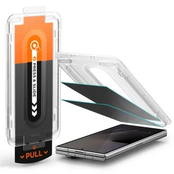 Поверителен стъклен протектор Spigen Glas.tR EZ-FIT Pro (2 броя в комплект) (AGL12075) - Samsung Galaxy Z Fold7 / Z Fold8 Ultra - Черен