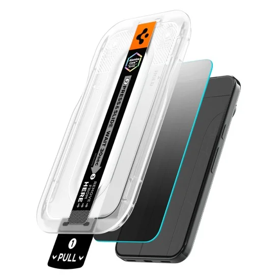Поверителен стъклен протектор Spigen Glas.tR EZ-FIT Pro (AGL11546) (2 броя в комплект) - Google Pixel 11 / Pixel 10 - Черен