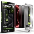 Поверителен стъклен протектор Techsuit TitanGlass FullCover (2 броя в комплект) - iPhone 18 Pro Max - Черен