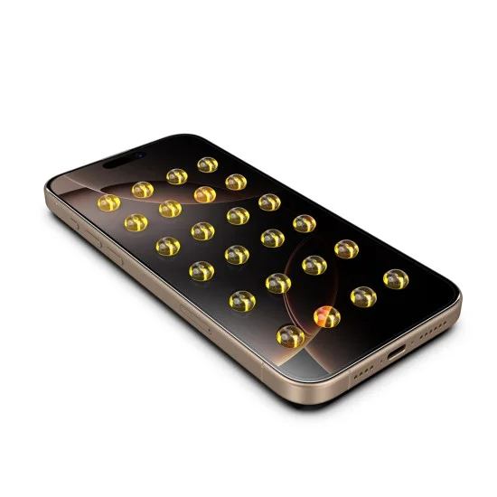 Поверителен стъклен протектор Techsuit TitanGlass FullCover (2 броя в комплект) - iPhone 18 Pro Max - Черен