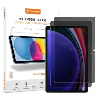 Поверителен стъклен протектор за таблет Techsuit ArmorGlass CrystalHD (2 броя в комплект) - Samsung Galaxy Tab S9 / S9 FE / S10 FE / S10 Lite - Прозрачен