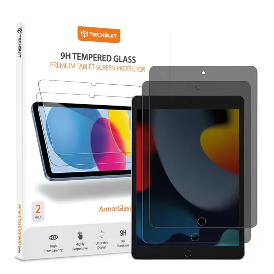 Поверителен стъклен протектор за таблет Techsuit ArmorGlass CrystalHD (2 броя в комплект) - iPad 10.2 (2019/2020/2021) - Прозрачен