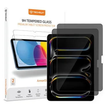 Поверителен стъклен протектор за таблет Techsuit ArmorGlass CrystalHD (2 броя в комплект) - iPad Pro 11 (2024) / iPad Pro 11 (2025) - Прозрачен