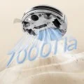 Прахосмукачка робот Deerma (DEM-S40) - сухо и мокро почистване, 7000Pa, 4x режима, със зарядна база, дистанционно управление - Бял