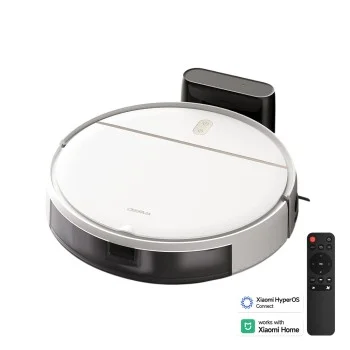 Прахосмукачка робот Deerma (DEM-S40) - сухо и мокро почистване, 7000Pa, 4x режима, със зарядна база, дистанционно управление - Бял