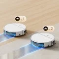 Прахосмукачка робот Deerma (DEM-S40) - сухо и мокро почистване, 7000Pa, 4x режима, със зарядна база, дистанционно управление - Бял
