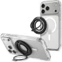 Пръстен държач за телефон Spigen Dual Pop MagSafe S (AMP11735) - с гъвкав силиконов захват за пръст, двоен магнит - Черен