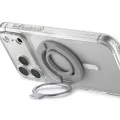 Пръстен държач за телефон Spigen Dual Pop MagSafe S (AMP11736) - с гъвкав силиконов захват за пръст, двоен магнит - Сив