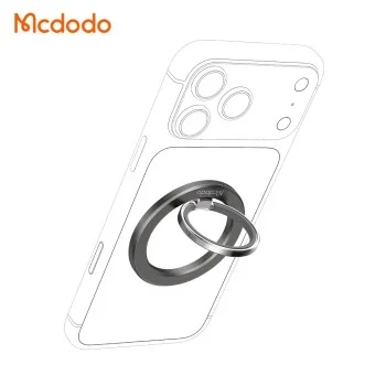 Пръстен / стойка за телефон Mcdodo (MR-7070) - магнитен пръстен 360°, ултратънък - Черен