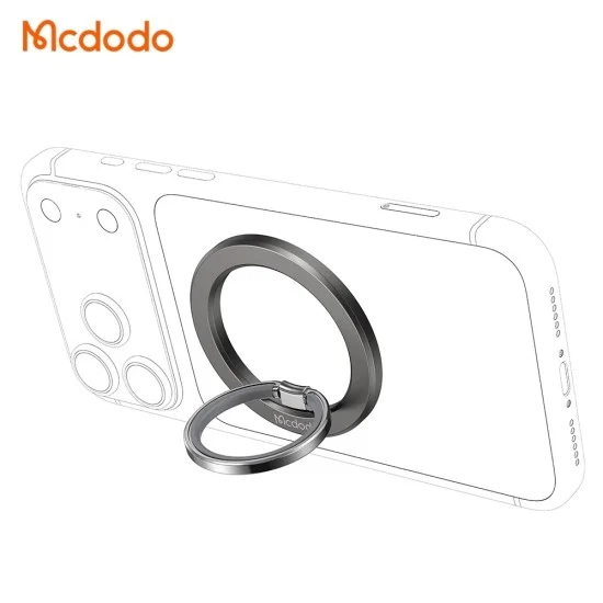 Пръстен / стойка за телефон Mcdodo (MR-7070) - магнитен пръстен 360°, ултратънък - Черен