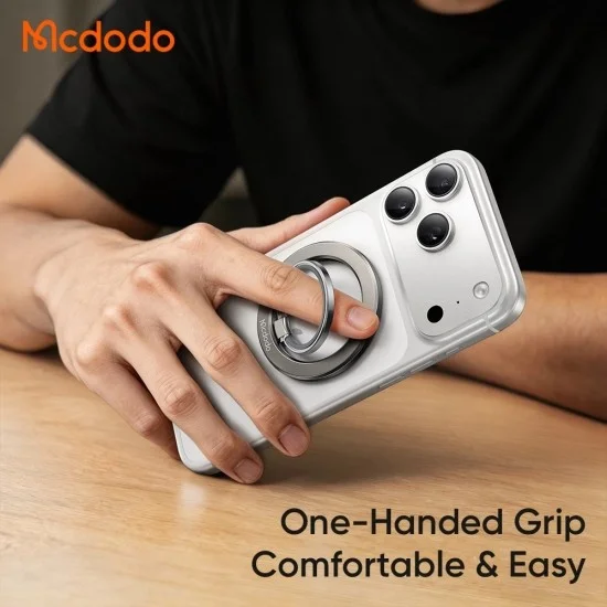 Пръстен / стойка за телефон Mcdodo (MR-7070) - магнитен пръстен 360°, ултратънък - Черен