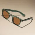 Премиум поляризирани слънчеви очила Techsuit (31243) - мъжки, UV защита, TR90, Wayfarer рамка, HD лещи, ретро - Сиви