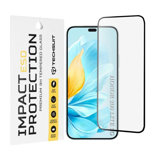 Протектор за Honor 200 Lite - ESD Glass - Черен