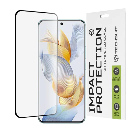 Протектор за Honor 90 - 111D Full Cover / Full Glue Glass / 3D Curved Screen - Черен