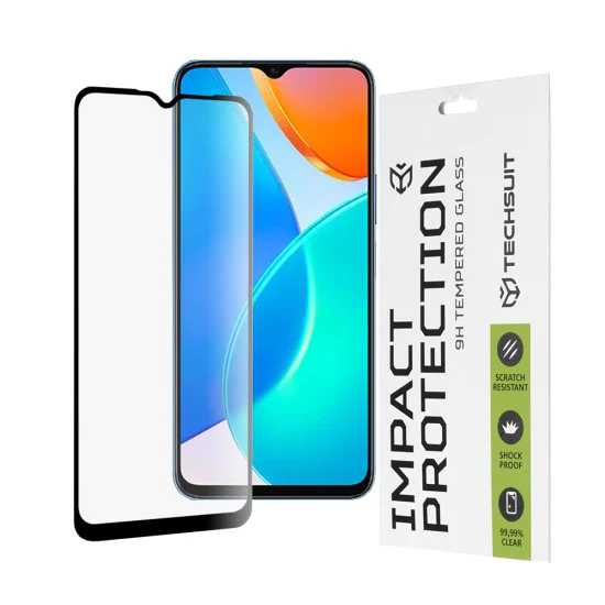 Протектор за Honor X6 / X8 5G / 70 Lite - 111D Full Cover / Full Glue Glass - Черен