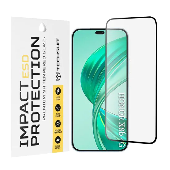 Протектор за Honor X8b / X8c / 400 Lite - ESD Glass - Черен