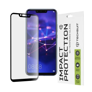Протектор за Huawei Mate 20 Lite / Nova 3 / Nova 3i / P Smart Plus - 111D Full Cover / Full Glue Glass - Черен