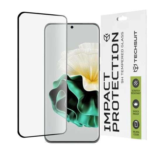 Протектор за Huawei P60 - 111D Full Cover / Full Glue Glass / 3D Curved Screen - Черен