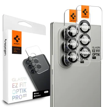 Протектор – Камера (2 бр.) – Samsung Galaxy Z Fold7 – Spigen Optik.tR EZ Fit Pro HD – Черен