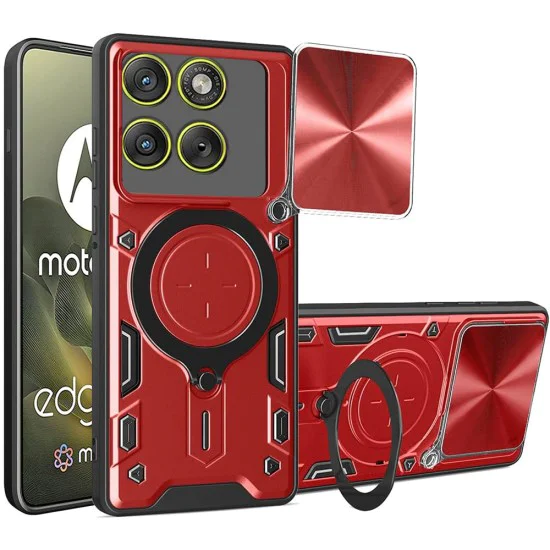 Протектор – Камера – Motorola Edge 70 – Techsuit CamGuard Pro – Червен