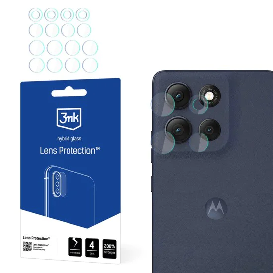 Протектор - Камера за Motorola Moto G86 / G86 Power - 3mk - Защита на обектива (4 броя) - Прозрачен