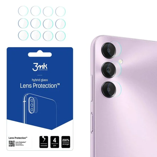 Протектор - Камера за Samsung Galaxy A05s - 3mk - Защита на обектива (4 броя) - Прозрачен