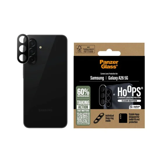 Протектор - Камера за Samsung Galaxy A26 5G - PanzerGlass® - Hoops® протектор за обектив на камера - Прозрачен