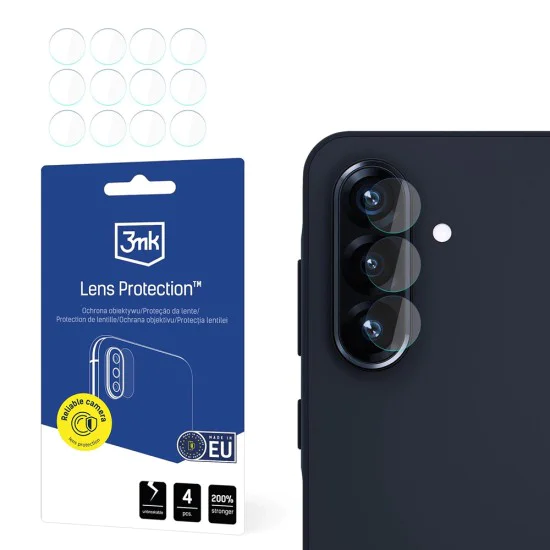 Протектор - Камера за Samsung Galaxy A56 5G - 3mk - Защита на обектива (4 броя) - Прозрачен