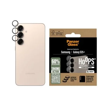 Протектор - Камера за Samsung Galaxy S25 Plus - PanzerGlass® - Hoops® протектор за обектив на камера - Прозрачен