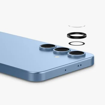 Протектор за Камера Samsung Galaxy S25 - Spigen - Optik.tR EZ Fit Pro Camera Glass (2 бр.) - Черен