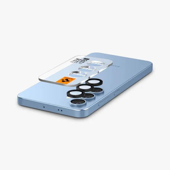 Протектор за Камера Samsung Galaxy S25 - Spigen - Optik.tR EZ Fit Pro Camera Glass (2 бр.) - Черен