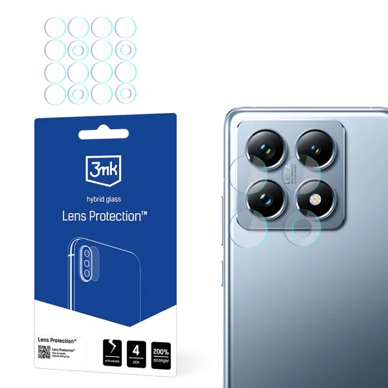 Протектор – Камера за Xiaomi 14T / 14T Pro (4 броя) – 3mk Lens Protection – Прозрачен