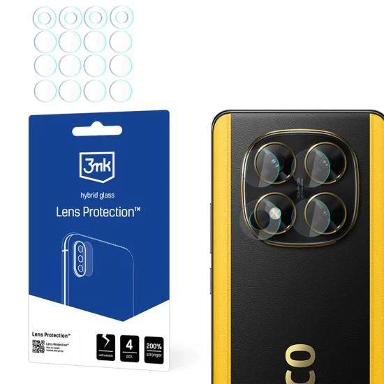 Протектор - Камера за Xiaomi Poco X7 - 3mk - Защита на обектива (4 броя) - Прозрачен