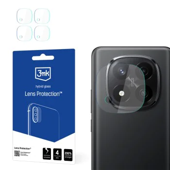 Протектор – Камера за Xiaomi Redmi Note 14 Pro+ 5G (4 броя) – 3mk Lens Protection – Прозрачен